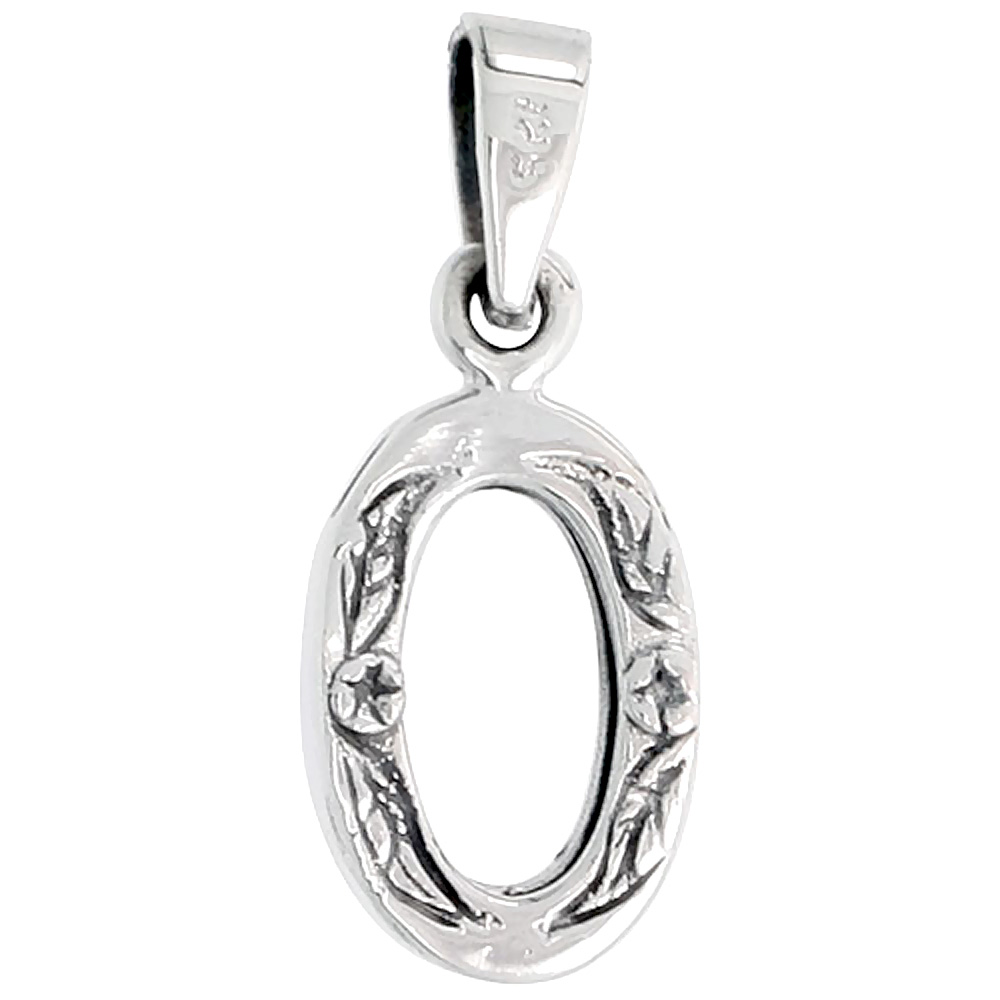 Sterling Silver Mini Photo Frame Floral Designed Charm 3/4 inch tall