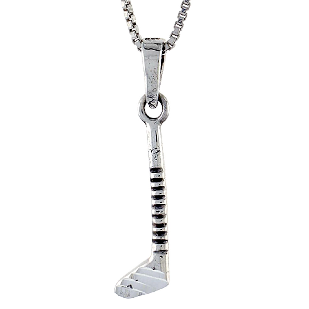 Sterling Silver Golf Club Pendant 1 1/16 inch
