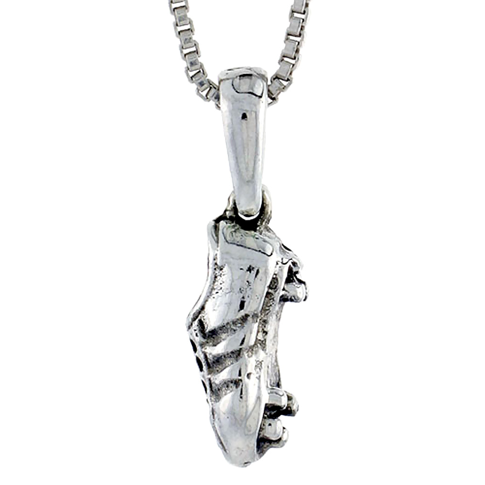Sterling Silver Sneakers Pendant 1/2 inch