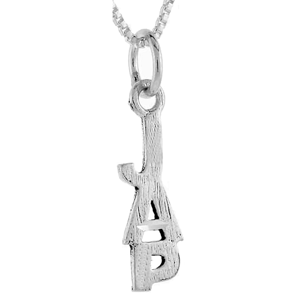 Sterling Silver JAP Word Pendant Talking Charm for Women and Men 1 inch wide