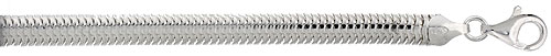 Sterling Silver 4.5 mm Italian Flat Snake Chain, Nickel Free (Available in Different Lengths)