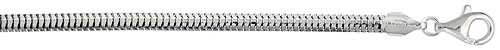 Sterling Silver 4.0 mm Thick Italian Round Snake Chain, Nickel Free (Available in Different Lengths)