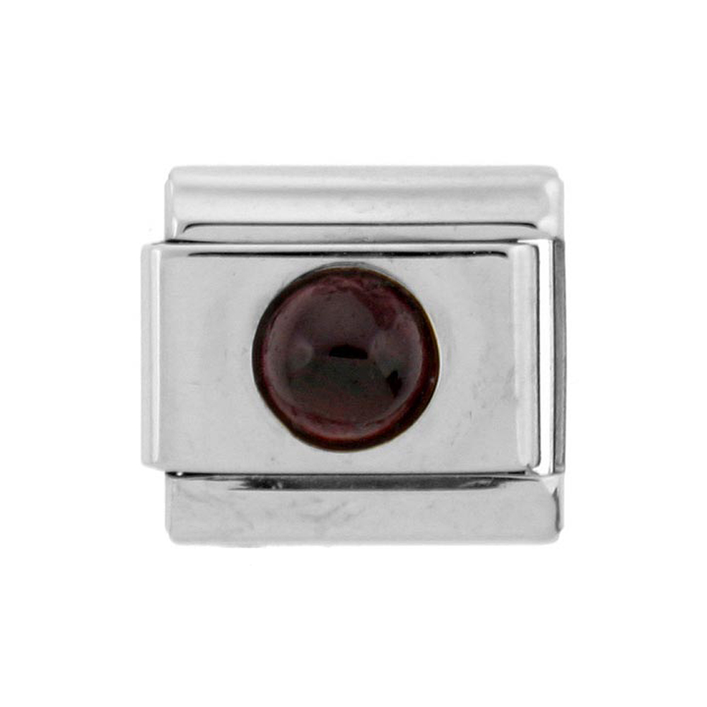 Stainless Steel 18k Gold January Birthstones Charm for Italian Charm Bracelets Stainless Steel 18k Gold January Birthstones Charm for Italian Charm Bracelets