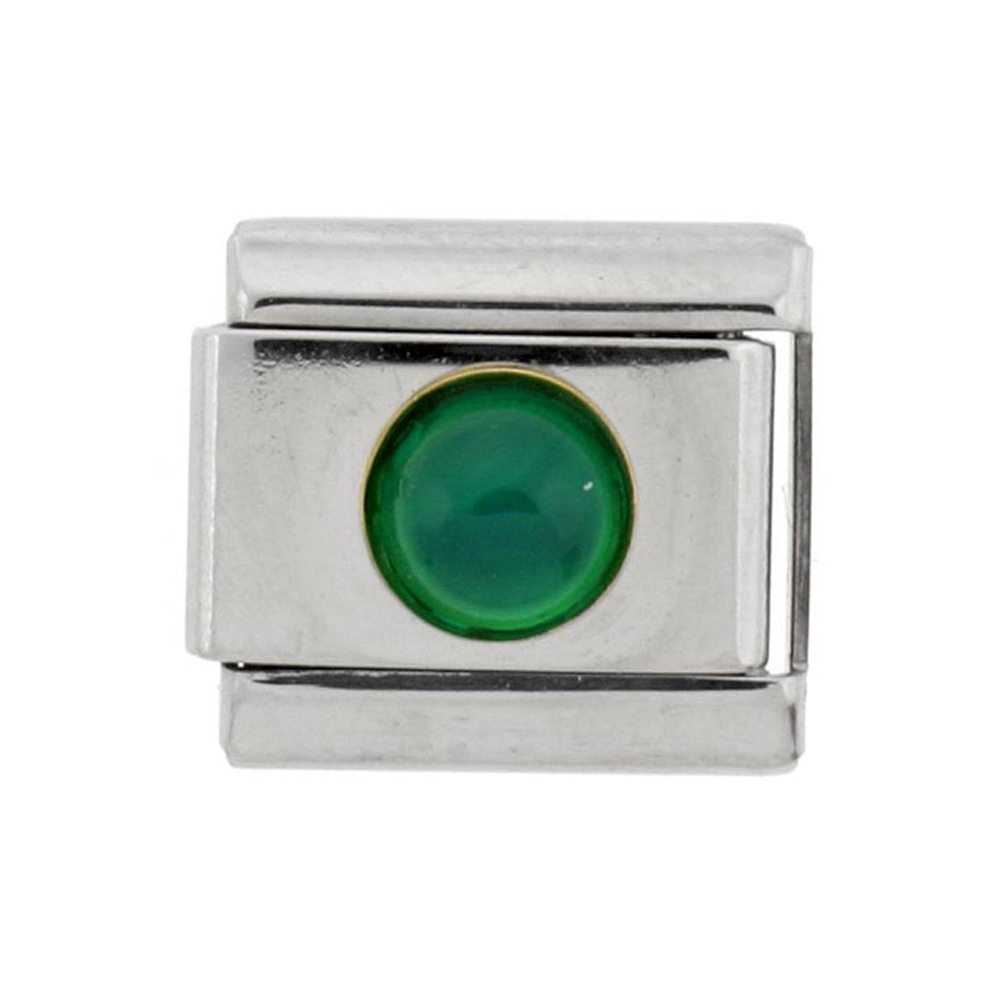 Stainless Steel 18k Gold May Birthstones Charm for Italian Charm Bracelets Stainless Steel 18k Gold May Birthstones Charm for Italian Charm Bracelets