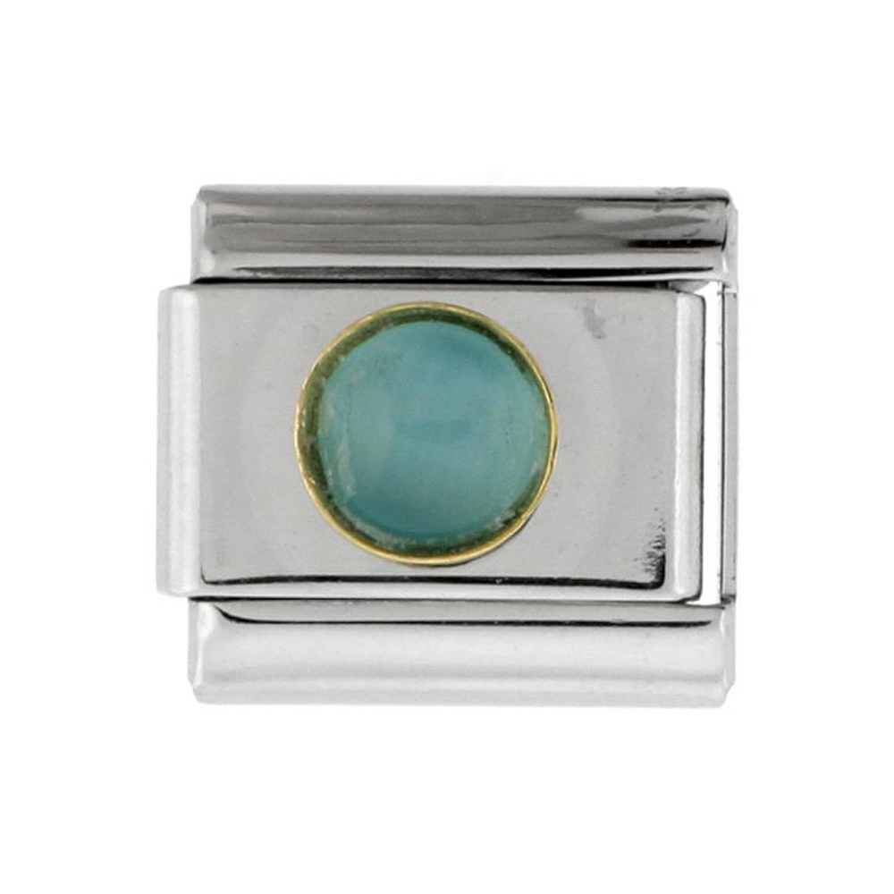 Stainless Steel 18k Gold December Birthstones Charm for Italian Charm Bracelets Stainless Steel 18k Gold December Birthstones Charm for Italian Charm Bracelets