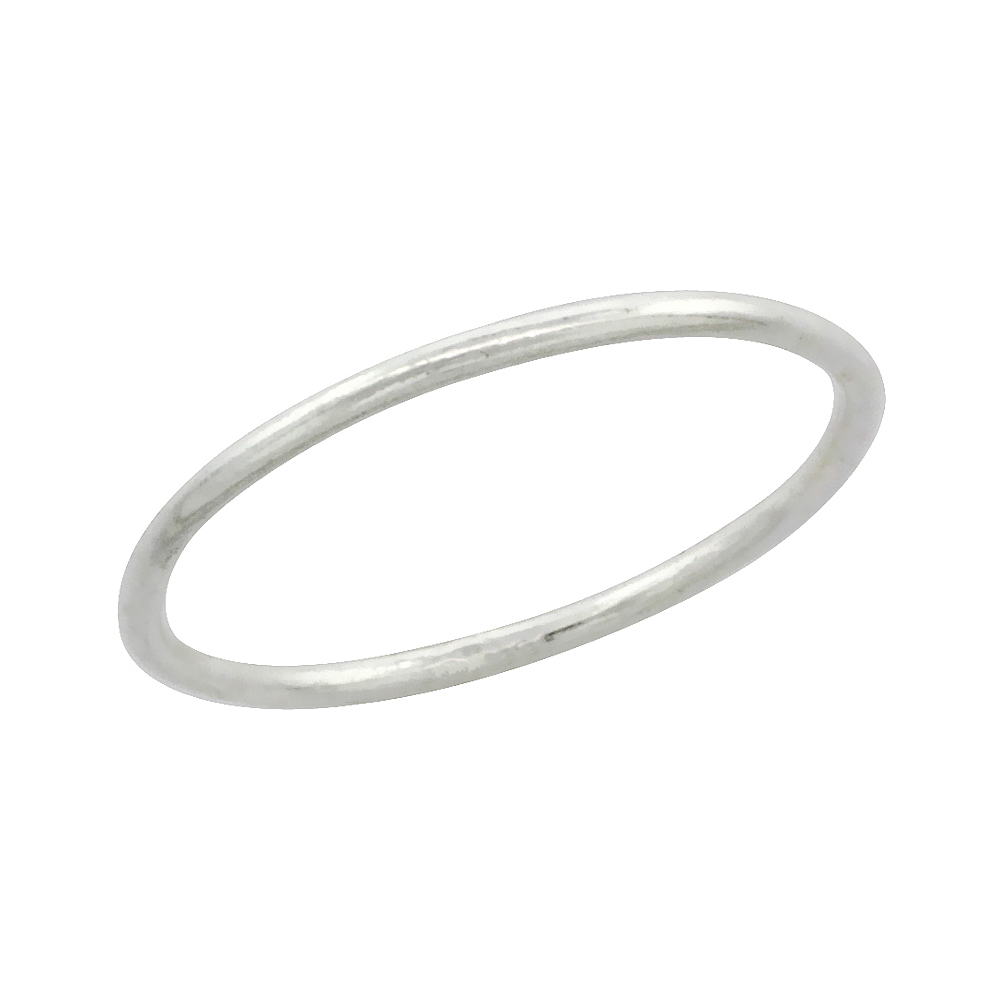 Sterling Silver Dome Toe Ring / Kid's Ring Very Thin 1mm , sizes 1 - 6 with half sizes