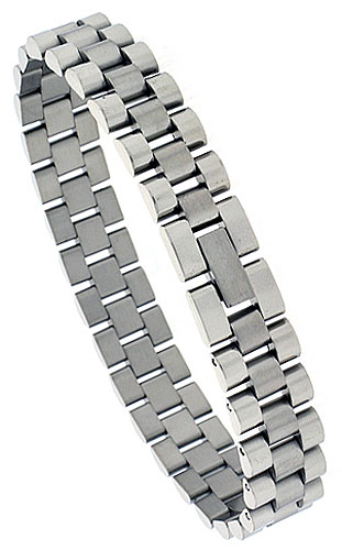 Stainless Steel Rolex Style Bracelet For Men, 8 inch long