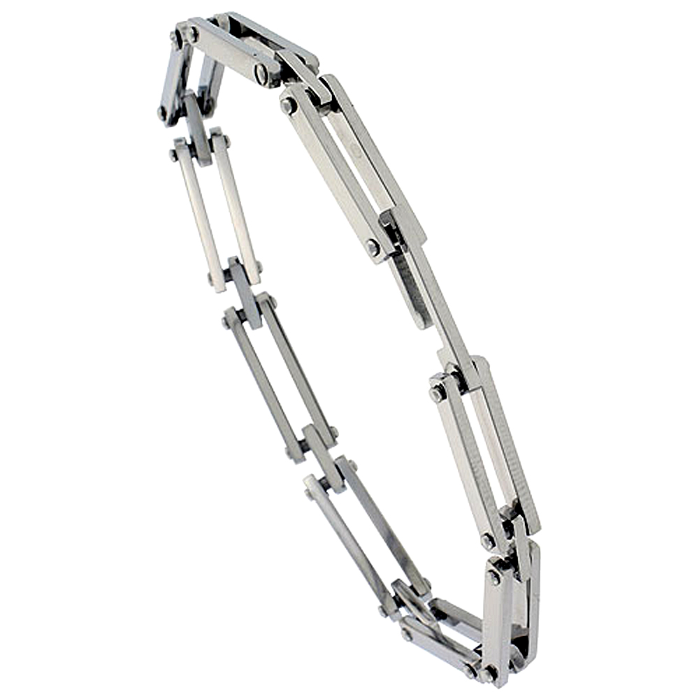 Stainless Steel Bar Bracelet for Women, 7 inch long Stainless Steel Bar Bracelet for Women, 7 inch long