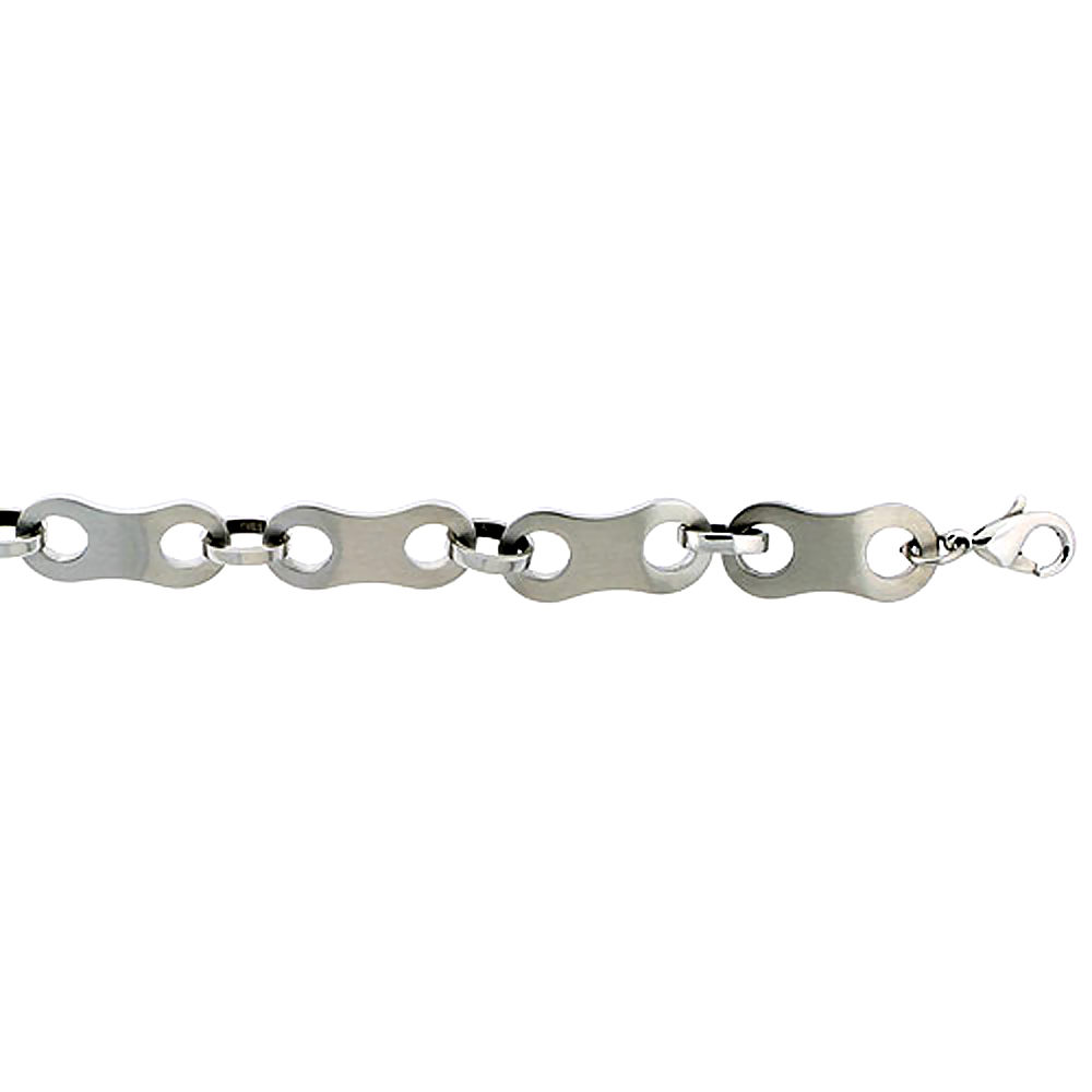 Stainless Steel Figure 8 Bracelet for Women, 7.5 inches