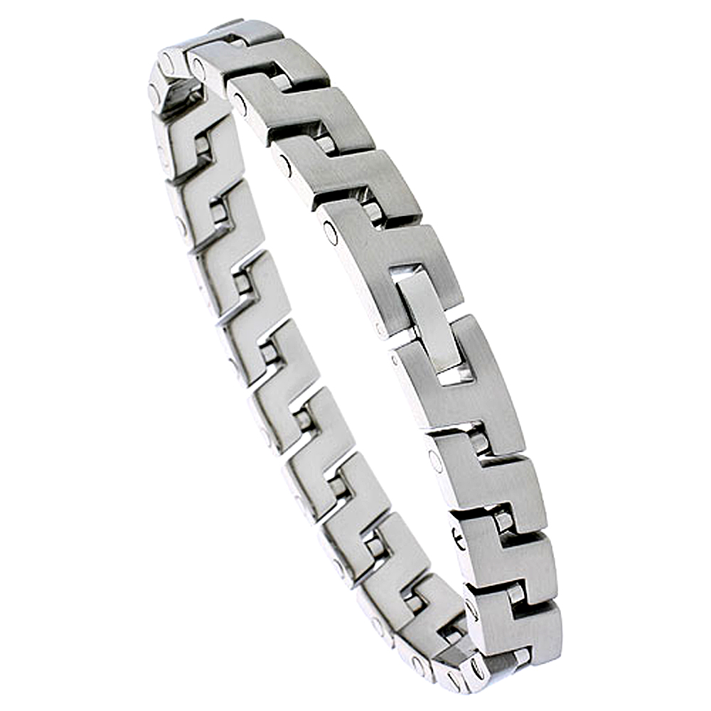 Stainless Steel S Link Bracelet For Men , 8 inch long