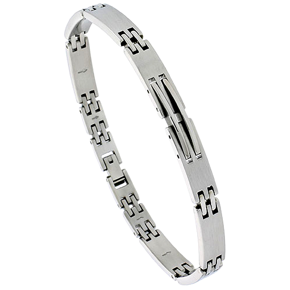Stainless Steel Bracelet For Men 5/16 inch wide, 8 1/2 inch long