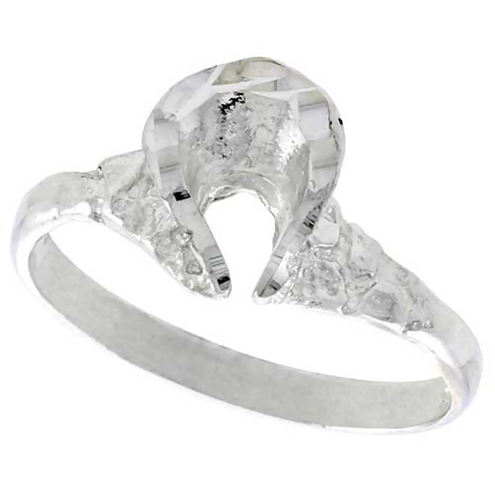 Sterling Silver Freeform Ring Polished finish 3/8 inch wide, sizes 6 - 9,